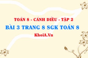 Bài 3 trang 8 Toán 8 Cánh Diều Tập 2